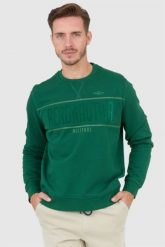 AERONAUTICA MILITARE Zielona bluza męska z aksamitnym logo, Rozmiar XXL. Zielone bluzy męskie Aeronautica Militare, l, bez wzorów, bez kaptura. W wyprzedaży za 285.99 zł.
