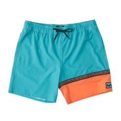 Szorty kąpielowe męskie Billabong Burleigh Layback. Niebieskie krótkie spodenki sportowe męskie Billabong, m, bez wzorów, z elastanu, żeglarskie. Za 129.99 zł.