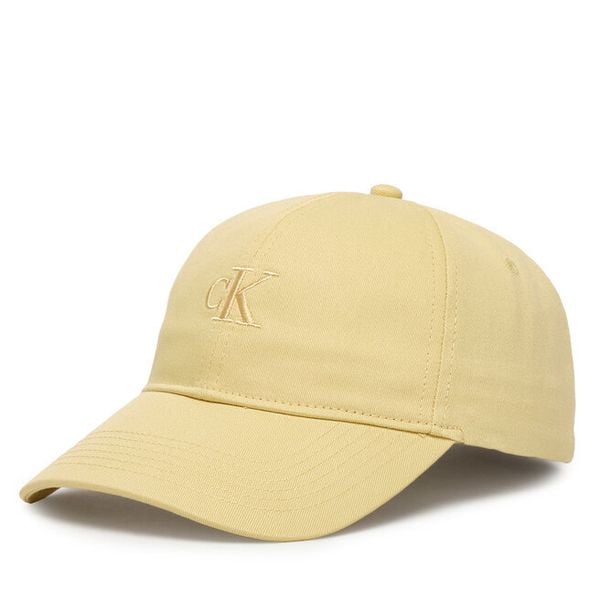 Czapka z daszkiem Calvin Klein. Żółte czapki i kapelusze męskie Calvin Klein, bez wzorów. Za 109.99 zł.