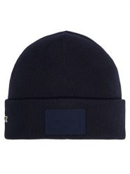 Lacoste Czapka RB9885 Granatowy. Niebieskie czapki i kapelusze damskie Lacoste, na zimę, bez wzorów, z bawełny. Za 239.99 zł.