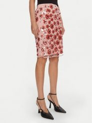 ROTATE Spódnica ołówkowa Dula 1132471922 Różowy Slim Fit. Czerwone spódnice damskie ROTATE, bez wzorów, z syntetyku, ołówkowe. Za 679.99 zł.