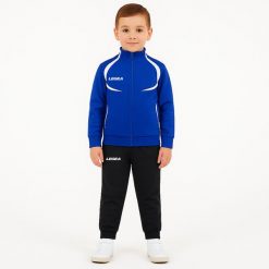 Komplet dresowy dla chłopca SINGAPORE JR. Białe spodnie sportowe dla chłopców Legea, bez wzorów, z dresówki, sportowe, na jogę i pilates. W wyprzedaży za 80.00 zł.