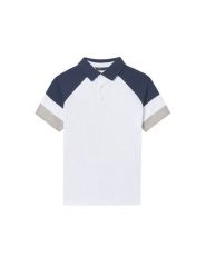 Mayoral Polo 6165 Biały Regular Fit. Białe t-shirty dla chłopców Mayoral, bez wzorów, z bawełny, bez ramiączek. Za 114.99 zł.