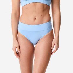 Dół kostiumu kąpielowego damski Decathlon Nora Venice. Niebieskie bikini damskie Decathlon, bez wzorów. Za 69.99 zł.