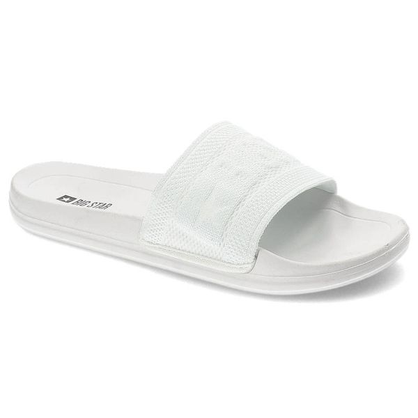 Białe Klapki Big Star Wodoodporne Buty Damskie. Białe klapki damskie Big Star, bez wzorów, eleganckie, bez obcasa. Za 79.99 zł.