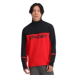 Bluza męska Spyder Speed 1/2 Zip. Niebieskie bluzy męskie Spyder, m, bez wzorów, bez kaptura, narciarskie. Za 569.99 zł.