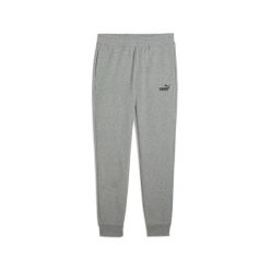Męskie spodnie dresowe o wąskim kroju Essentials z logo No. 1 PUMA. Szare spodnie sportowe męskie Puma, l, bez wzorów, z dresówki, do biegania. Za 197.05 zł.