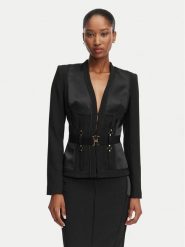 Elisabetta Franchi Marynarka GI-233-62E2-V840 Czarny Slim Fit. Czarne żakiety damskie Elisabetta Franchi, bez wzorów, z syntetyku. Za 3,569.00 zł.