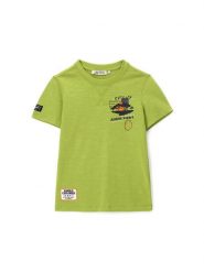 Original Marines T-Shirt DFP4293YM Zielony Regular Fit. Zielone t-shirty dla chłopców Original Marines, bez wzorów, z bawełny, bez ramiączek. Za 59.99 zł.