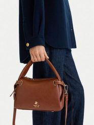 Beverly Hills Polo Club Torebka EO-BHPC-C-008-09 Brązowy. Brązowe torebki do ręki damskie Beverly Hills Polo Club, bez wzorów, z materiału, bez dodatków. Za 209.99 zł.