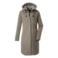 Parka damska z kapturem Killtec GW 20. Brązowe parki damskie KILLTEC, bez wzorów, z materiału, eleganckie, z kapturem. Za 758.00 zł.