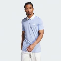 Koszulka Tennis FreeLift Polo. Niebieskie koszulki polo męskie Adidas, l, bez wzorów, z materiału, sportowe, bez ramiączek. Za 276.60 zł.