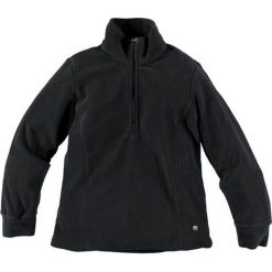 Koszulka polarowa w kolorze czarnym. Czarne bluzki dla dziewczynek CMP Kids, bez wzorów, z materiału, bez kołnierzyka, bez ramiączek. W wyprzedaży za 59.95 zł.