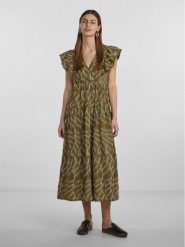 YAS Sukienka codzienna 26030117 Zielony Regular Fit. Zielone sukienki damskie YAS, na co dzień, xs, bez wzorów, z wiskozy, bez kołnierzyka, bez ramiączek, proste. Za 269.99 zł.