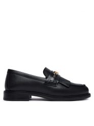 Tommy Hilfiger Loafersy Th Chain Fringe Leather Loafer FW0FW09668 Czarny. Czarne mokasyny damskie Tommy Hilfiger, ze skóry. Za 649.99 zł.