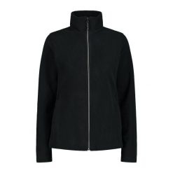 Damski polar CMP. Czarne bluzy sportowe damskie CMP, bez wzorów, z polaru, bez kaptura, narciarskie. Za 326.55 zł.