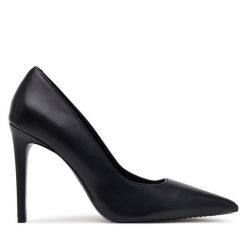 Szpilki DKNY. Czarne szpilki damskie DKNY, bez wzorów, bez obcasa, bez zapięcia. Za 489.99 zł.