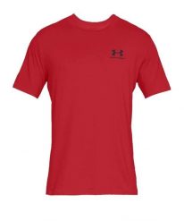 Koszulka sportowa męska Under Armour Sportstyle Left Chest SS. Czarne koszulki sportowe męskie Under Armour, l, bez wzorów, z bawełny, bez kołnierzyka, bez ramiączek, na fitness i siłownię. Za 109.00 zł.