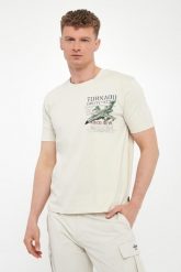 T-shirt męski z nadrukiem AERONAUTICA MILITARE. T-shirty męskie Aeronautica Militare, l, bez wzorów, bez kołnierzyka. Za 269.00 zł.