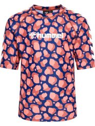 Koszulka kąpielowa dla dziewczynki Hummel Lucia. Niebieskie t-shirty i topy dla dziewczynek Hummel, bez wzorów, z jersey, bez ramiączek. Za 194.00 zł.
