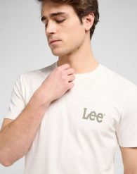MĘSKA KOSZULKA LEE MEDIUM WOBBLY LEE TEE ECRU 112370504. T-shirty męskie Lee, m, bez wzorów, bez kołnierzyka. Za 79.99 zł.