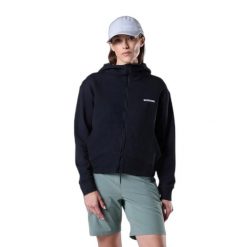 Damska bluza z kapturem full zip Rossignol Logo. Czarne bluzy damskie Rossignol, bez wzorów, z kapturem. Za 529.00 zł.