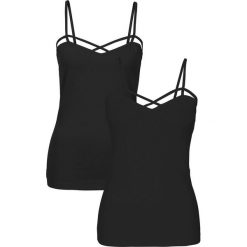 Top (2 szt.) bonprix czarny + czarny. Topy damskie marki DOMYOS. Za 55.98 zł.