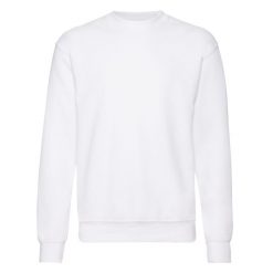 Klasyczna Bluza Rozpinana Dla Dorosłych Unisex. Białe bluzy męskie Fruit of the Loom, m, bez wzorów, bez kaptura. Za 73.99 zł.