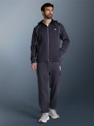 4F Bluza dresowa regular z kapturem męska - szara XXL. Szare bluzy męskie 4f, m, bez wzorów, z bawełny, z kapturem. Za 199.99 zł.