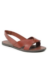Vagabond Shoemakers Sandały Tia 2.0 5531-001-27 Brązowy. Brązowe klapki damskie Vagabond Shoemakers, bez wzorów, ze skóry, bez obcasa, na płaskiej podeszwie, bez zapięcia. Za 279.99 zł.