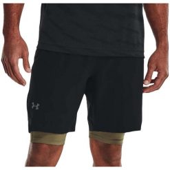 Spodenki treningowe dla mężczyzn Under Armour 1370381. Czarne krótkie spodenki sportowe męskie Under Armour, m, bez wzorów, na fitness i siłownię. Za 119.99 zł.