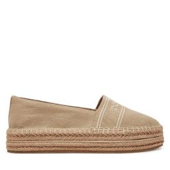 Espadryle Tommy Hilfiger. Brązowe espadryle damskie Tommy Hilfiger, bez wzorów, z denimu, bez obcasa, bez zapięcia. Za 259.99 zł.