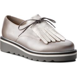 Oxfordy TOMMY HILFIGER - Pearlized Leather Lace Up Shoe FW0FW02937 Moonbeam 009. Półbuty damskie marki Tommy Hilfiger. W wyprzedaży za 359.00 zł.