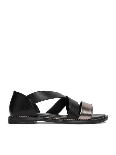Lasocki Sandały CEO-RST-KATE-20 Czarny. Czarne sandały damskie Lasocki, bez wzorów, ze skóry, bez obcasa, na płaskiej podeszwie, bez zapięcia. Za 139.99 zł.