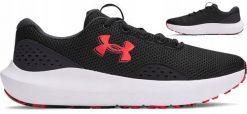 BUTY SPORTOWE MĘSKIE UNDER ARMOUR CHARGED SURGE 3027000-005. Buty sportowe męskie Under Armour, bez zapięcia. Za 179.00 zł.