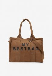 Brązowa Pleciona Torebka Shopper Seviola. Brązowe torebki shopper damskie Born2be, bez wzorów, z jeansu, biznesowe, bez dodatków. Za 109.99 zł.