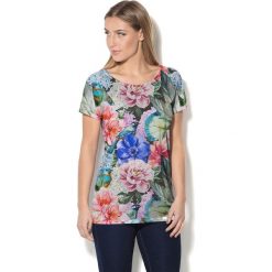 Colour Pleasure Koszulka CP-034 191 zielono-różowa r. XXXL/XXXXL. T-shirty damskie Colour Pleasure. Za 70.35 zł.