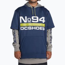 Bluza snowboardowa męska DC Dryden. Niebieskie bluzy męskie DC Shoes, m, bez wzorów, bez kaptura, snowboardowy. Za 359.99 zł.