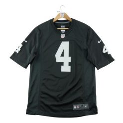 Second life - Nike koszulka męska NFL Las Vegas Raiders - Jak nowy. Czarne koszulki sportowe męskie Nike, m, bez wzorów, z materiału, bez kołnierzyka, bez ramiączek, do piłki nożnej. Za 212.96 zł.