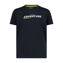 Dziecięca koszulka z blokami kolorów CMP. Niebieskie t-shirty dla chłopców CMP, bez wzorów, z poliesteru, bez ramiączek. Za 29.99 zł.