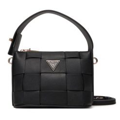 Torebka Guess. Czarne torebki do ręki damskie Guess, z aplikacjami, klasyczne, bez dodatków. Za 389.99 zł.