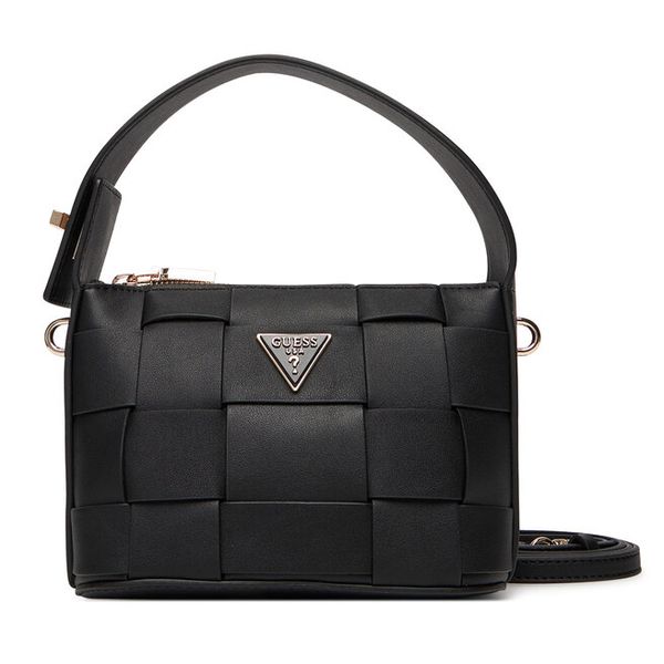 Torebka Guess. Czarne torebki do ręki damskie Guess, z aplikacjami, klasyczne, bez dodatków. Za 329.99 zł.