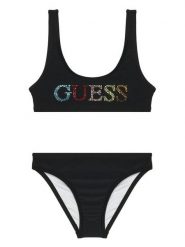 Guess Strój kąpielowy J6GZ28 KCA60 Czarny. Czarne stroje kąpielowe dla dziewczynek Guess, z aplikacjami, z syntetyku. Za 174.99 zł.