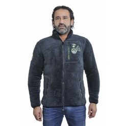 Kurtka polarowa Peak Mountain coral sherpaCavian. Szare kurtki snowboardowe męskie Peak Mountain, s, bez wzorów, z polaru, długie, bez kaptura, narciarskie. Za 153.00 zł.