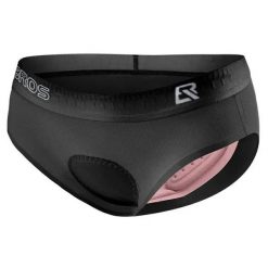 Spodenki rowerowe o wysokiej elastyczności. Czarne szorty sportowe damskie ROCKBROS, l, bez wzorów, z elastanu, sportowe, rowerowe. Za 119.60 zł.