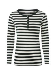 Brookshire koszulka z długim rękawem Kobiety Bawełna zielony|biały, XL. Białe t-shirty damskie brookshire, xl, bez wzorów, z bawełny, bez kołnierzyka. Za 99.95 zł.