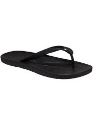 Kapcie Crocs Klapki Crocs Dorosłych. Czarne kapcie damskie Crocs, bez wzorów, z materiału. Za 119.99 zł.