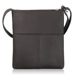 Torebka damska listonoszka ze skóry naturalnej brązowa Abruzzo ABR-49-BR. Brązowe torby na ramię damskie bez wzorów, ze skóry, bez dodatków. Za 115.00 zł.