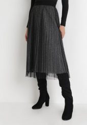 Czarno-Srebrna Spódnica Xirophis. Czarne spódnice damskie Born2be, s, bez wzorów, z dzianiny, klasyczne, midi. Za 49.99 zł.