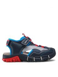 Geox Sandały J S.Dynomix B. A J25GHA 0FE15 C0735 S Granatowy. Niebieskie sandały chłopięce Geox, ze skóry, bez zapięcia. Za 399.99 zł.